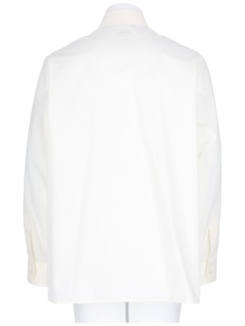 Mm6 By Maison Margiela White Circular Gradient Long-Sleeve Casual Shirt