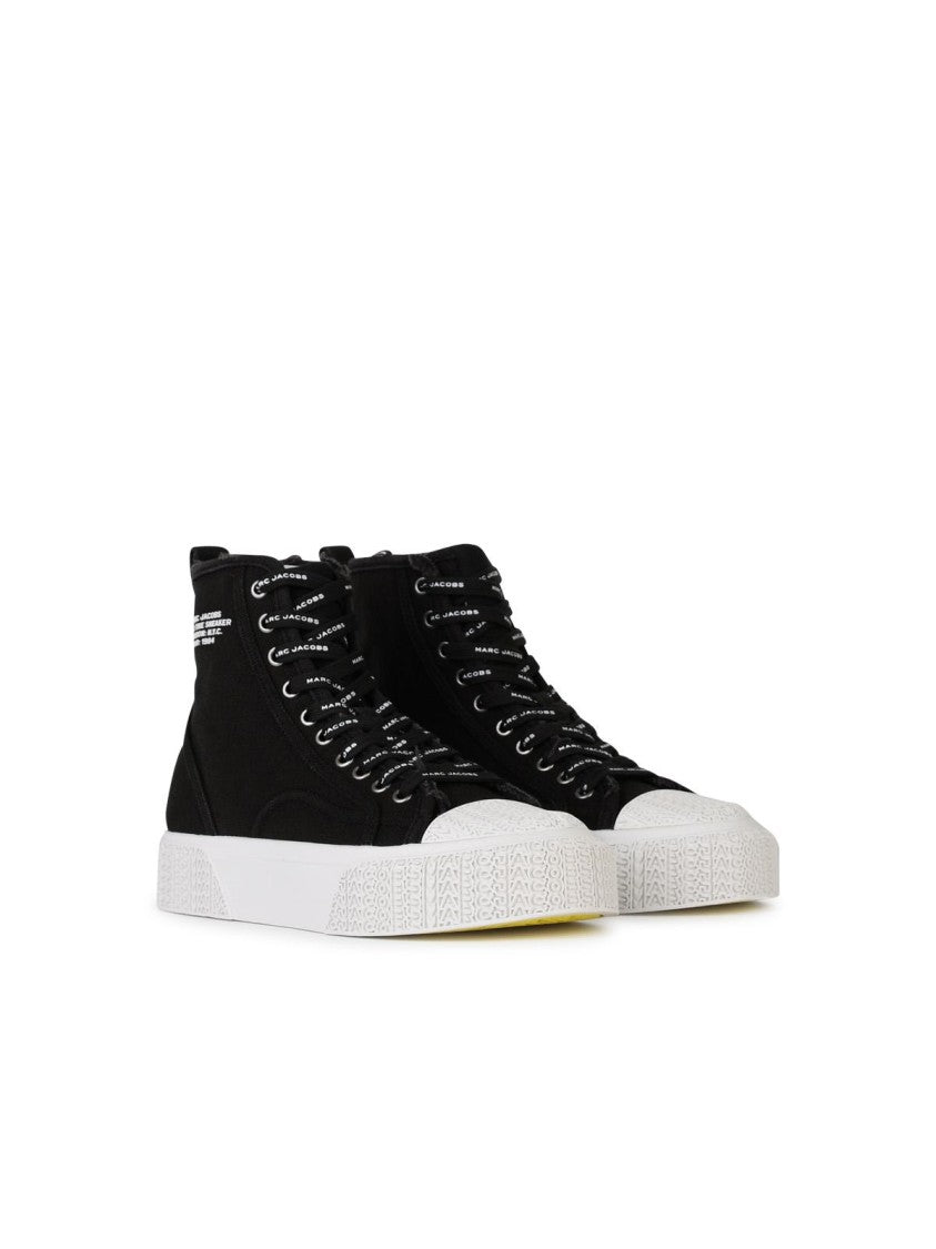 Marc Jacobs 'The High Top' Black Tela Sneakers