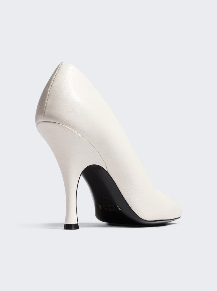 Khaite Eva Peep Toe Pump 100 Optic White