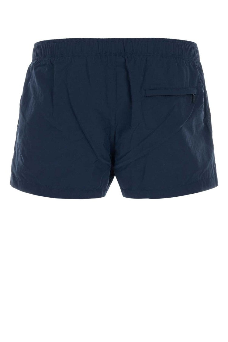 Versace Blue Nylon Bermuda Shorts