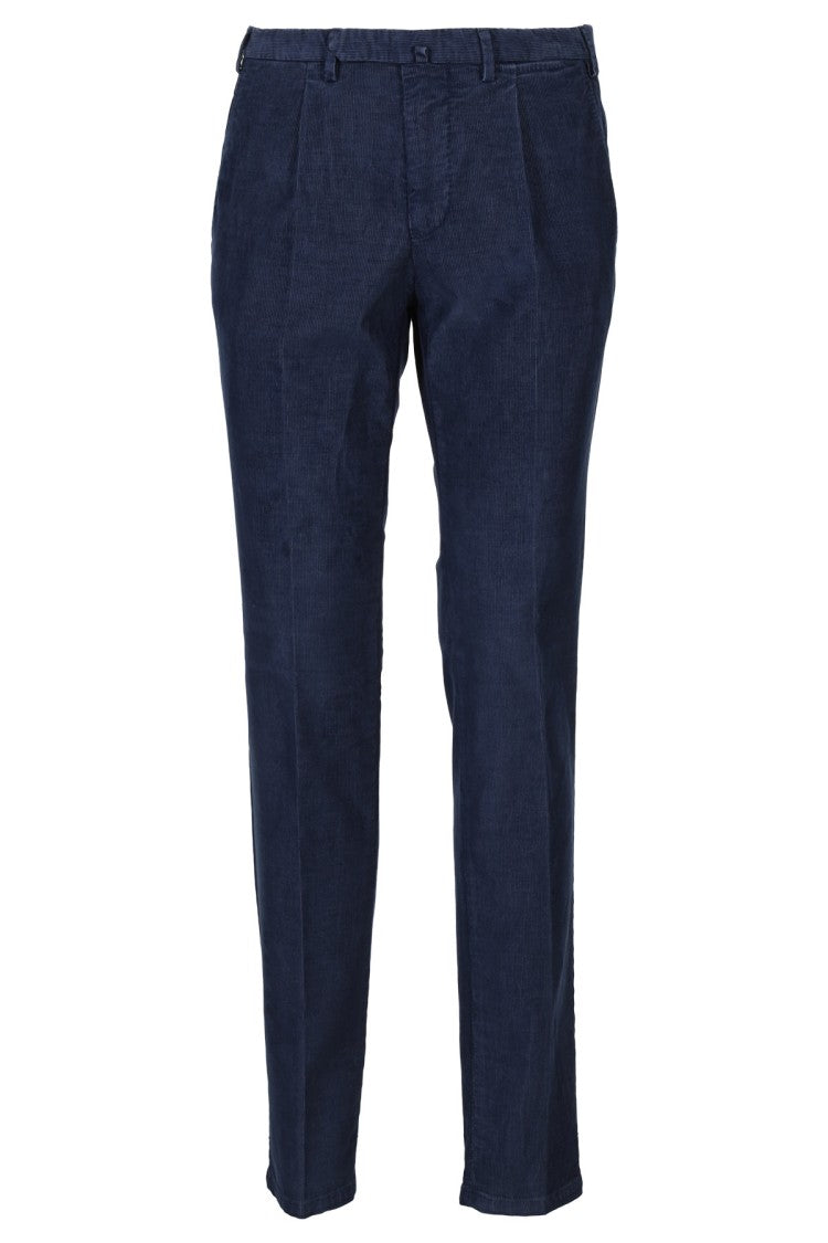 Santaniello Structured Blue Denim Pants