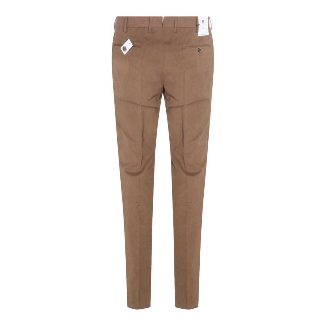 Pt Torino Brown Tailored Trousers With Classic Waistband