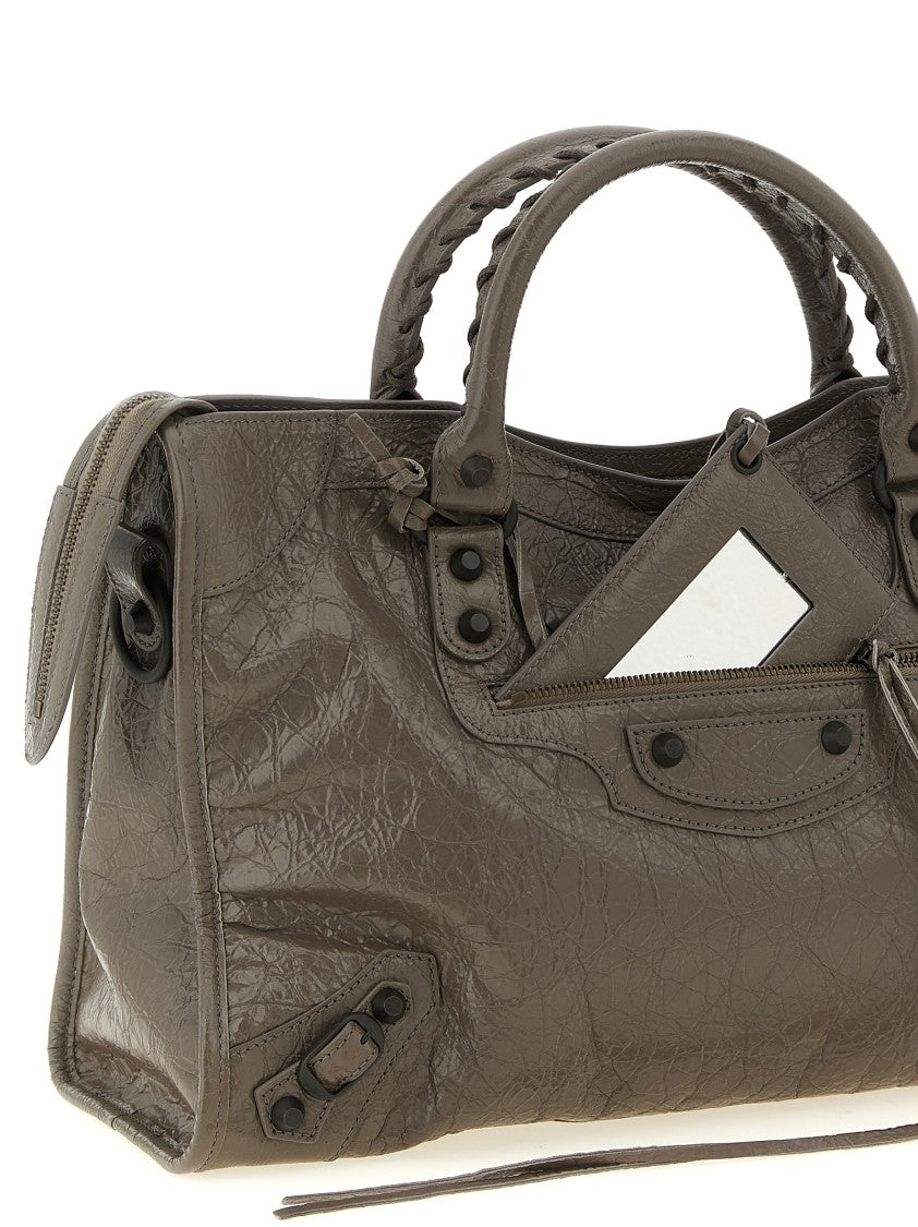 Balenciaga 'Le City M' Studded Lambskin Handbag