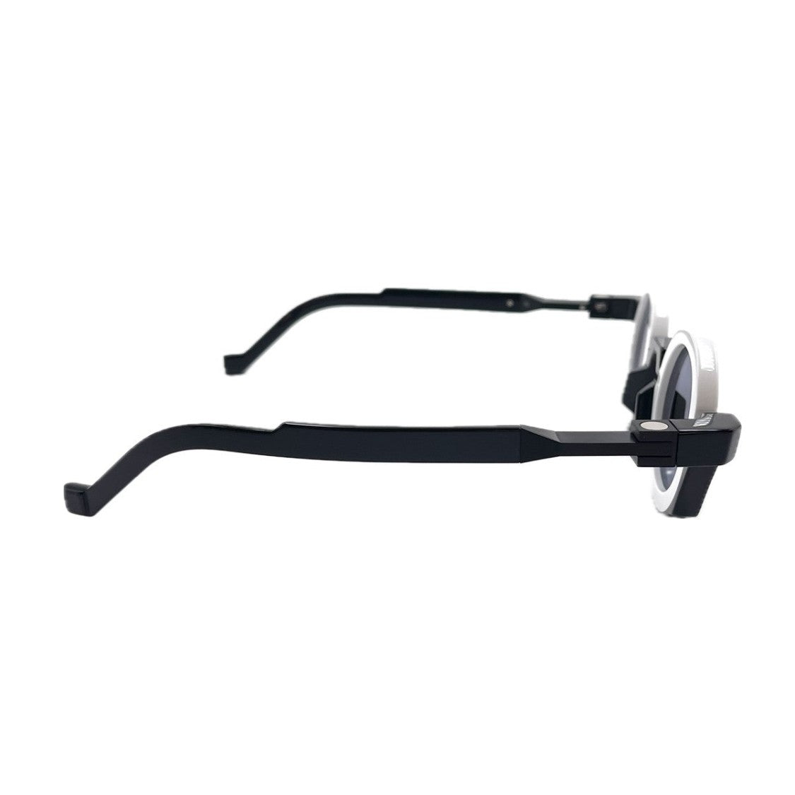 Vava Black Wl0080 White Label Bio-Acetate Round Sunglasses