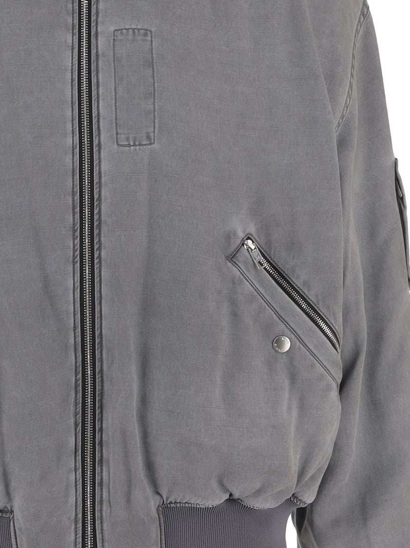 Wooyoungmi Reversible Cupro And Nylon Jacket With Quilted Texture