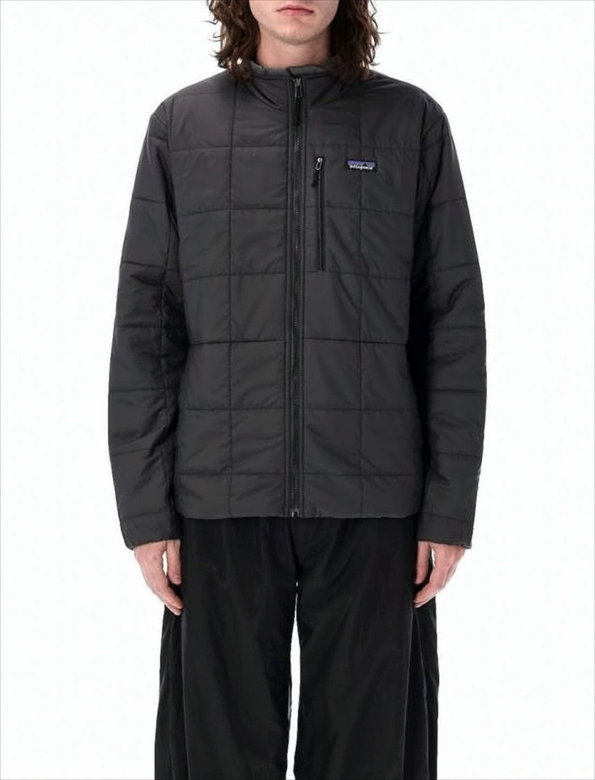 Patagonia Quilted Black Padded Jacket With Stand Collar