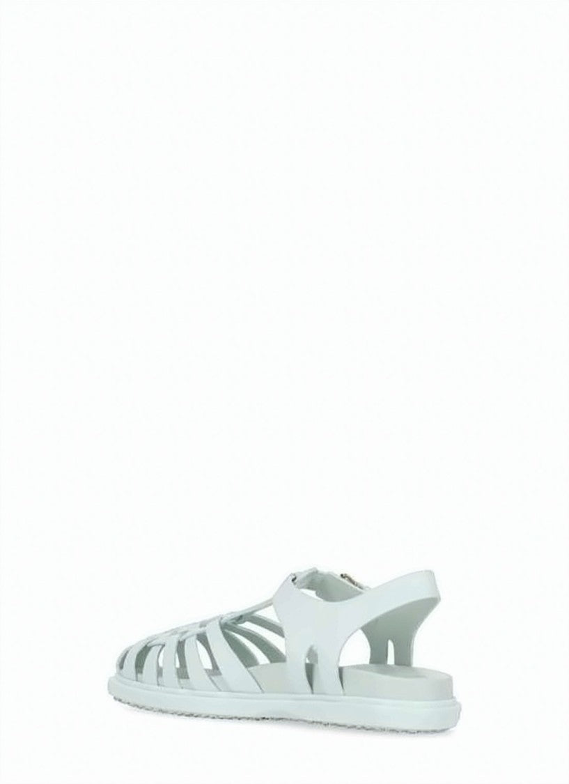 Marni Woven Leather Strap Sandals With Adjustable Ankle Buckle