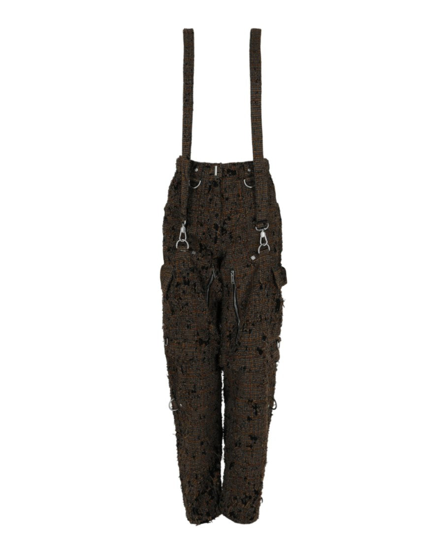 Givenchy Two In One Detachable Pants In Destroyed Checks
