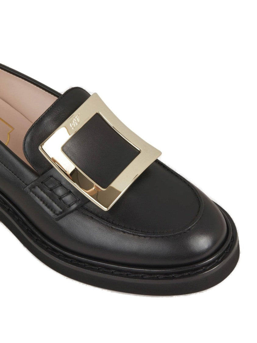 Roger Vivier Black Flat Shoes With Rounded Toe