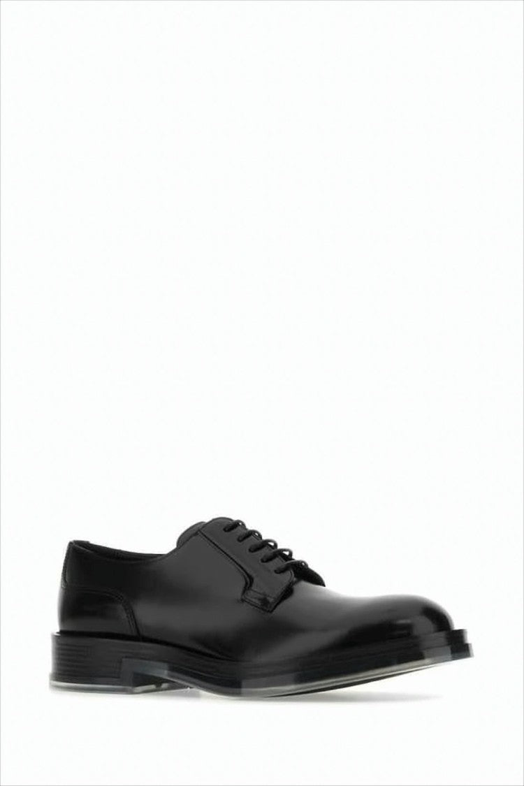 Alexander Mcqueen Polished Calf Leather Lace-Up Shoes