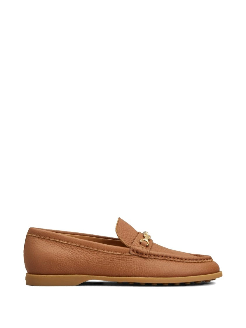 Tod's Calzature Textured Leather Bit Detail Loafers
