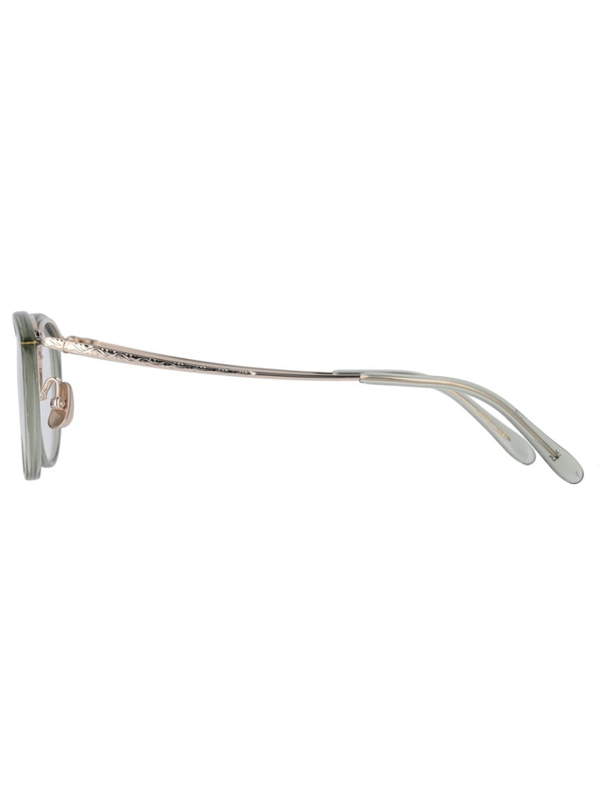 Yellows Plus Cat-Eye Acetate Glasses With Metallic Accents