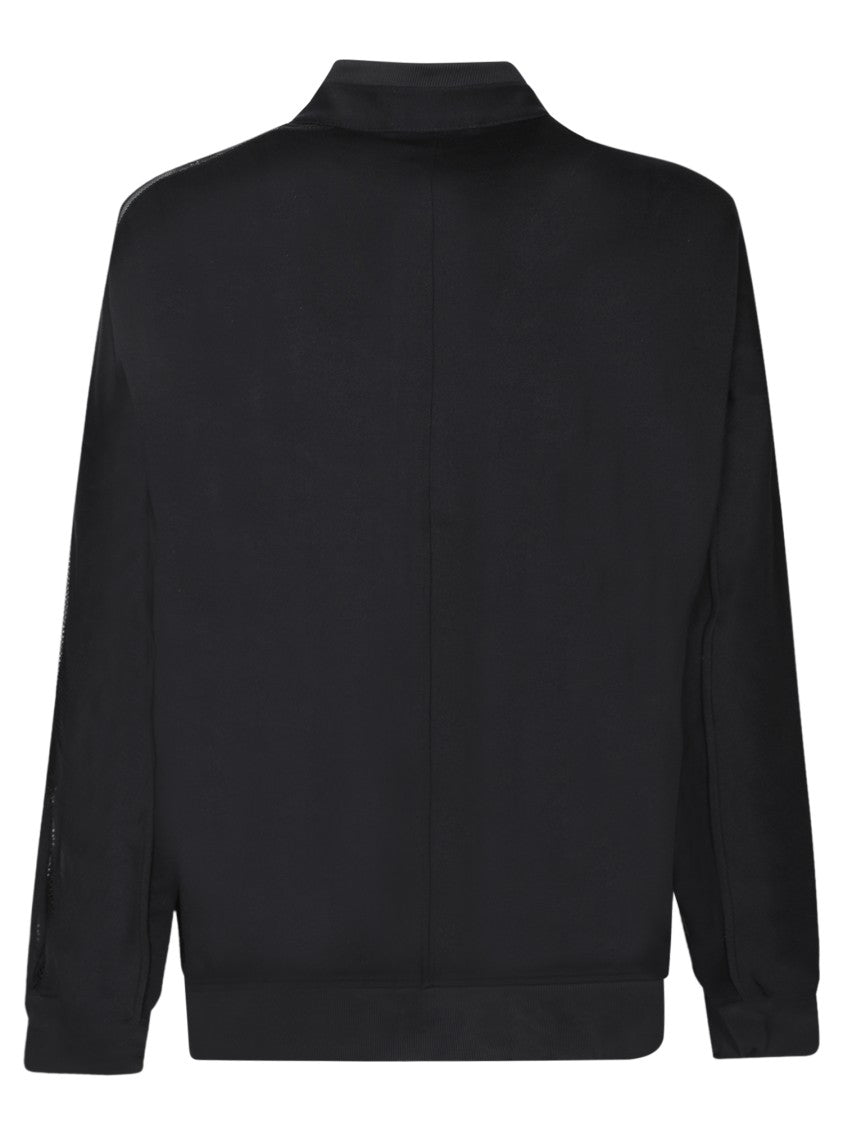 Adidas Sleek Zip-Up Black Sweatshirt With High Collar