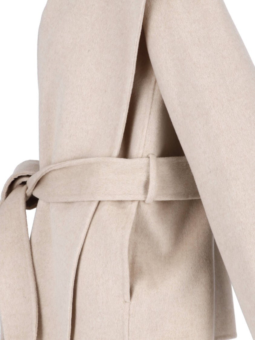 Calvin Klein Boxy Oversized Collar Belted Jacket
