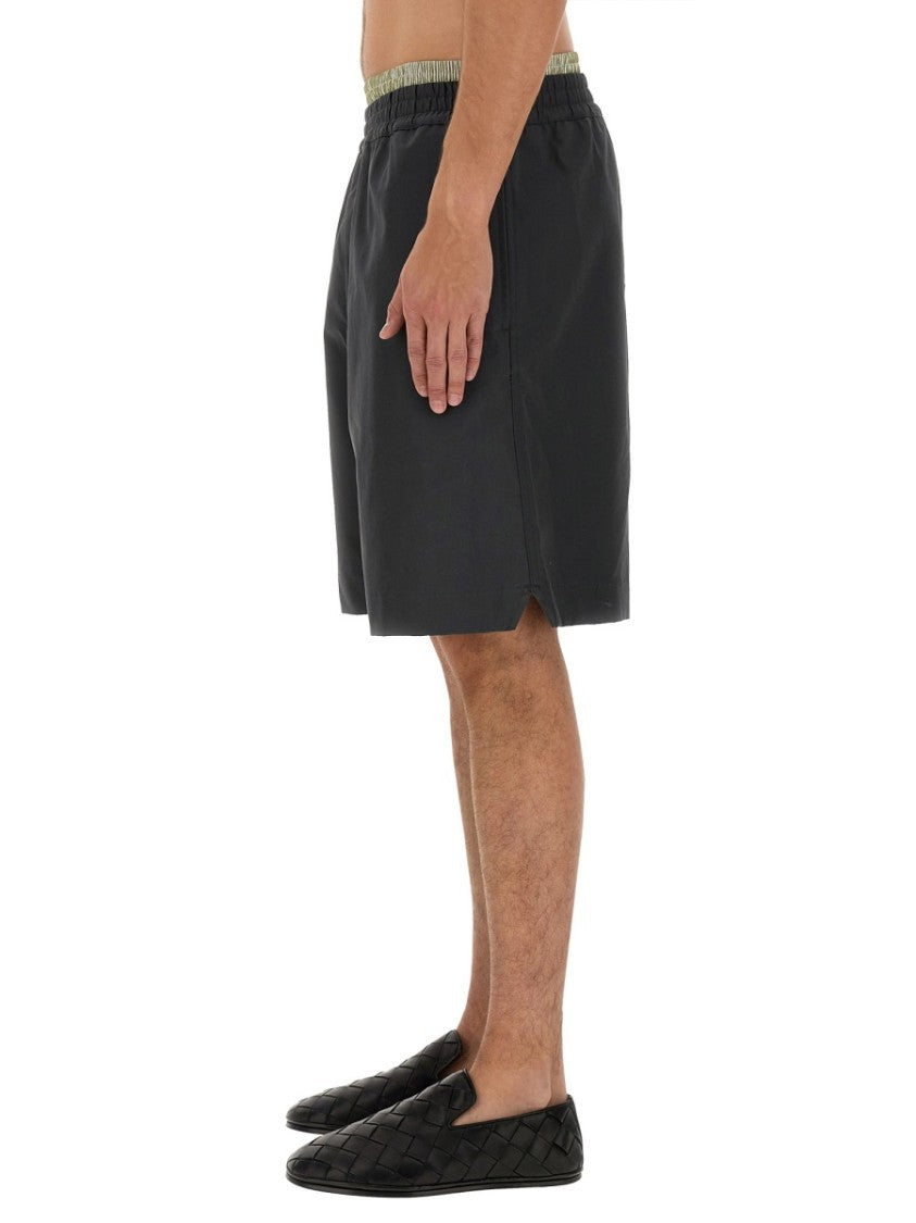 Bottega Veneta Mid-Thigh Length Cotton Shorts With Classic Cut