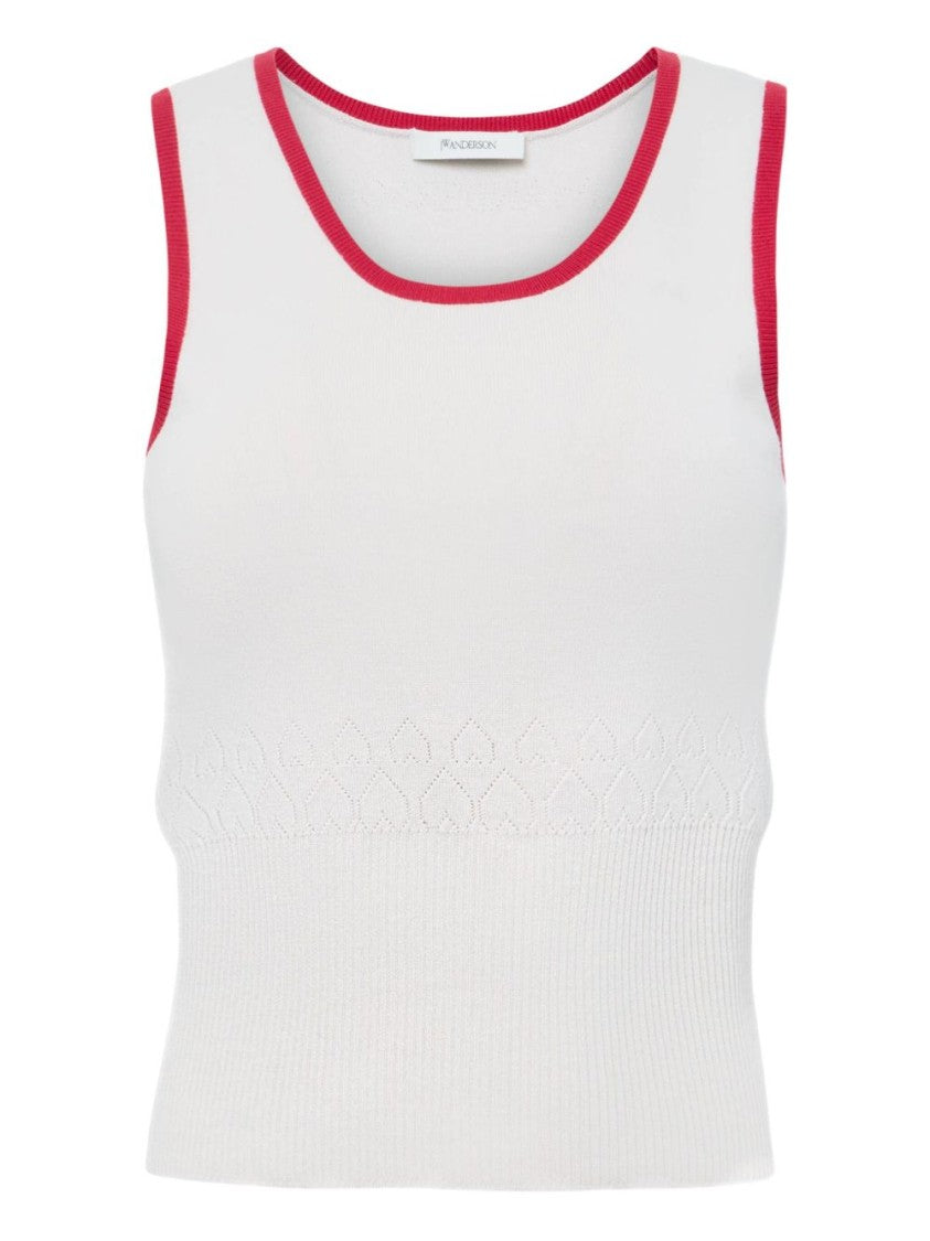 J. W. Anderson Fitted Sleeveless Knitted Vest With Contrasting Trim