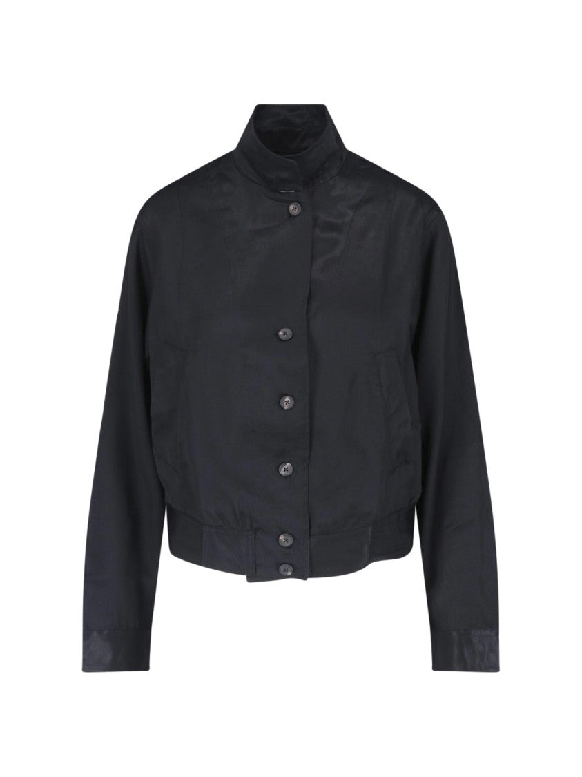 Our Legacy Black High Collar Cropped Jacket