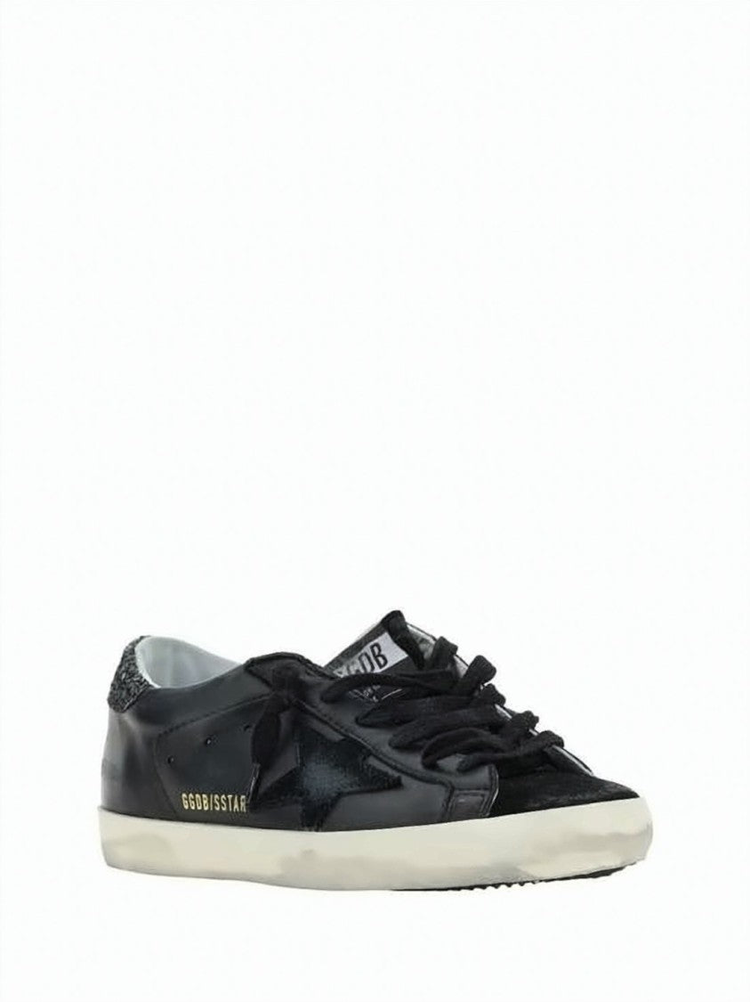 Golden Goose Classic Black Leather Low-Top Sneakers With Star Detail