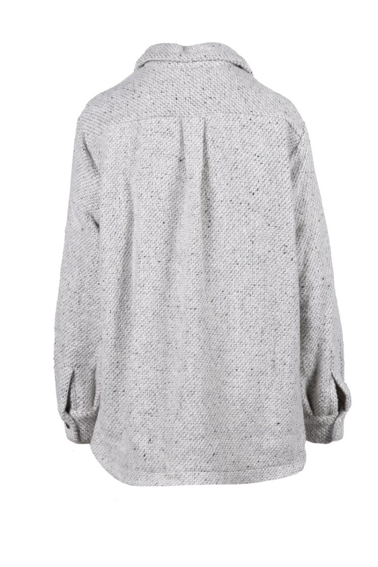 Kiton Wool And Cashmere Shirt - Light Grey