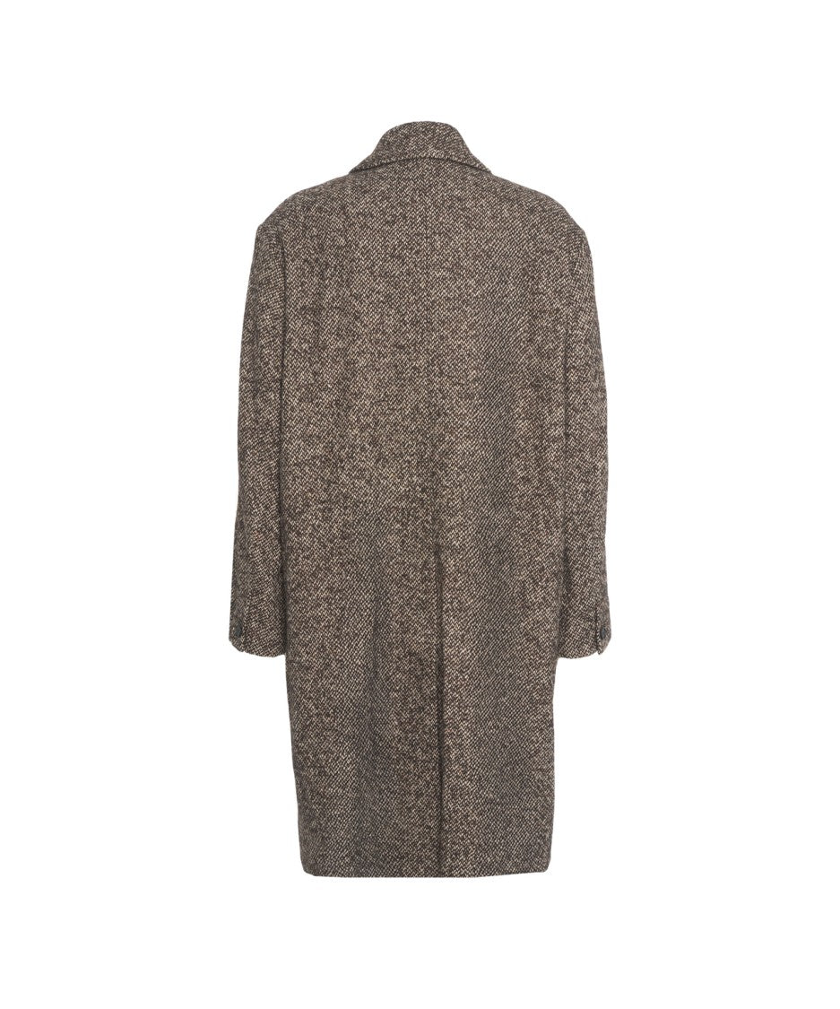 Rue De Tokyo Straight-Cut Melange Fabric 'Cass' Coat