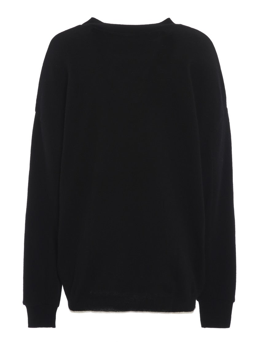 Yohji Yamamoto Layered Black Wool Sweater