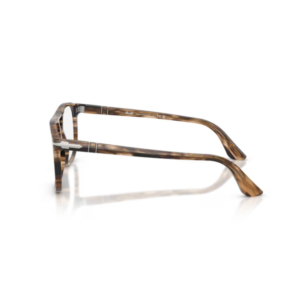 Persol 0Po3329v Rectangular Tortoiseshell Acetate Eyeglasses With Keyhole Bridge