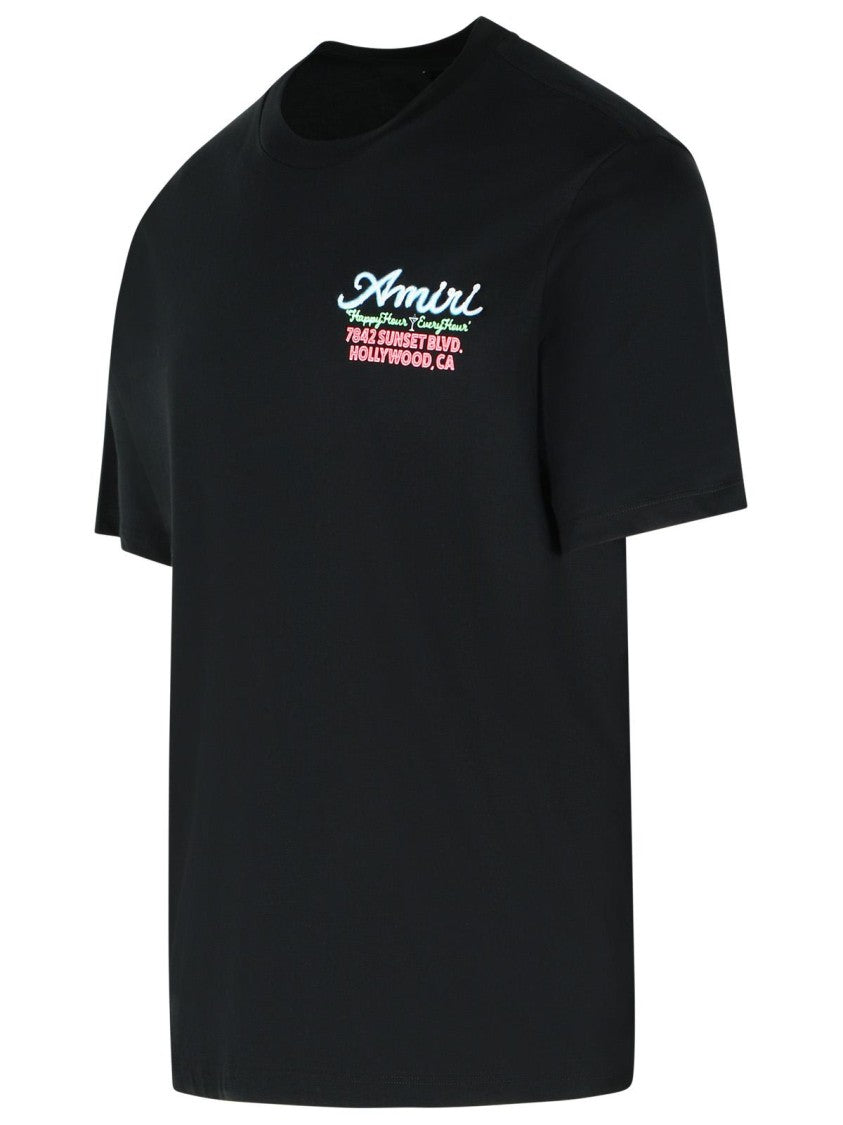 Amiri 'Neon' Black Cotton T-Shirt