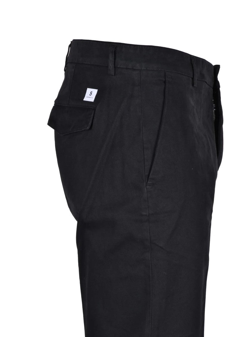 Department 5 Slim Fit Black Trousers With Tailored Silhouette
