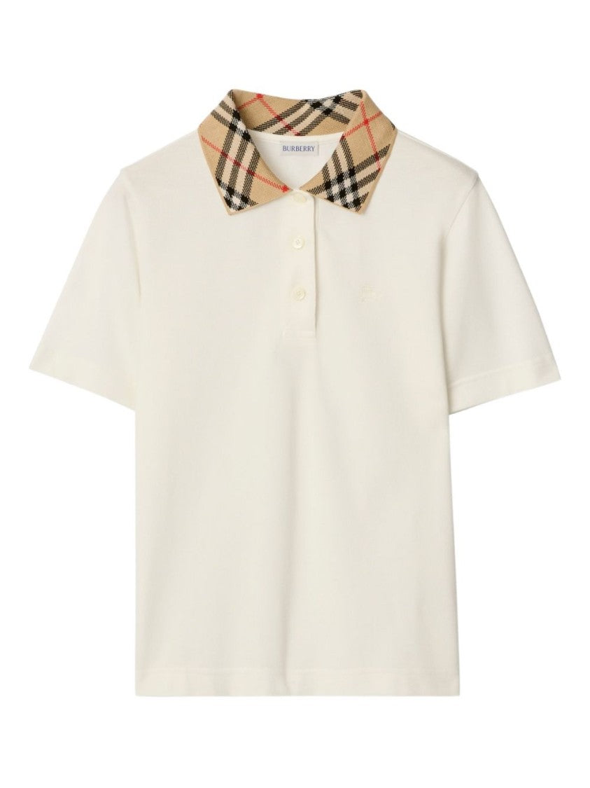 Burberry Classic Fit Polo Shirt With Check-Patterned Collar