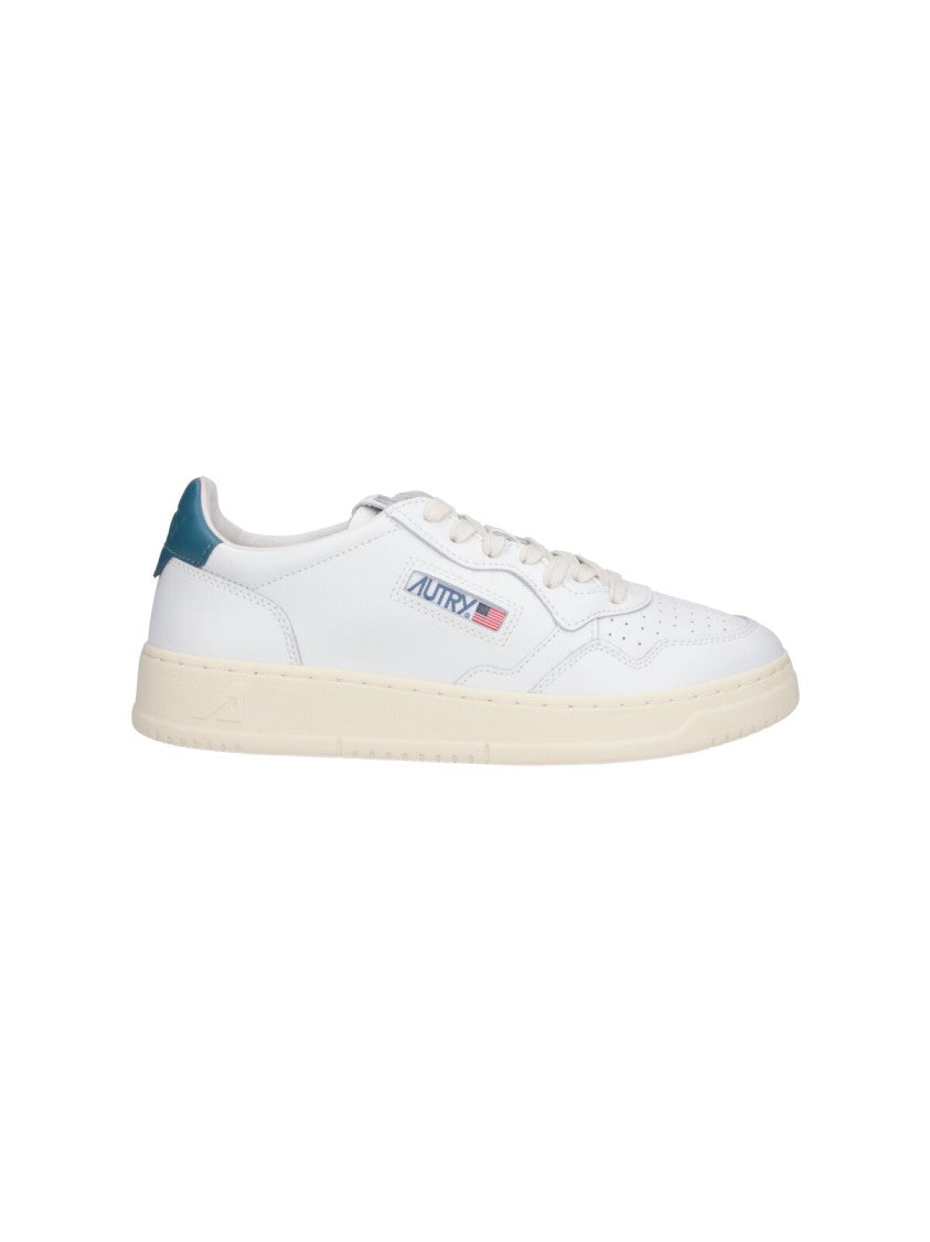 Autry Low-Top White Leather Sneakers With Perforated Detailing