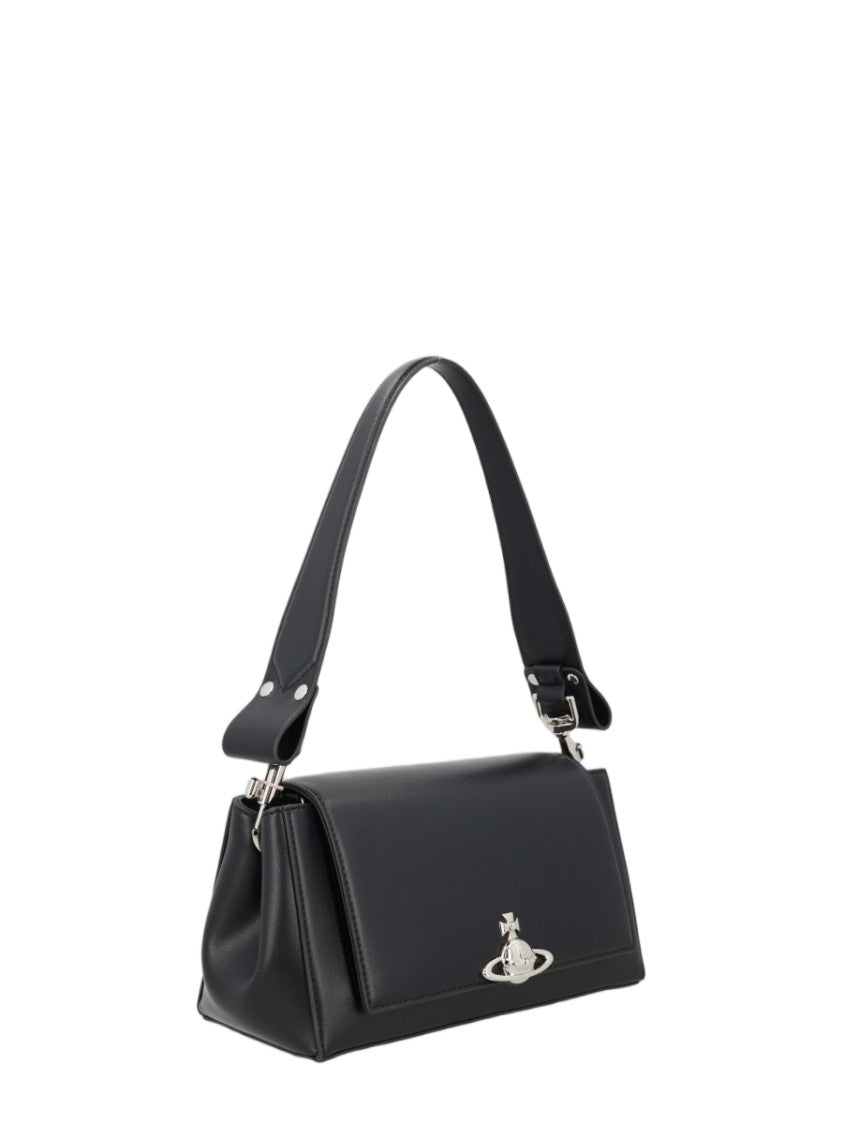 Vivienne Westwood Medium Rectangular Handbag With Metallic Emblem