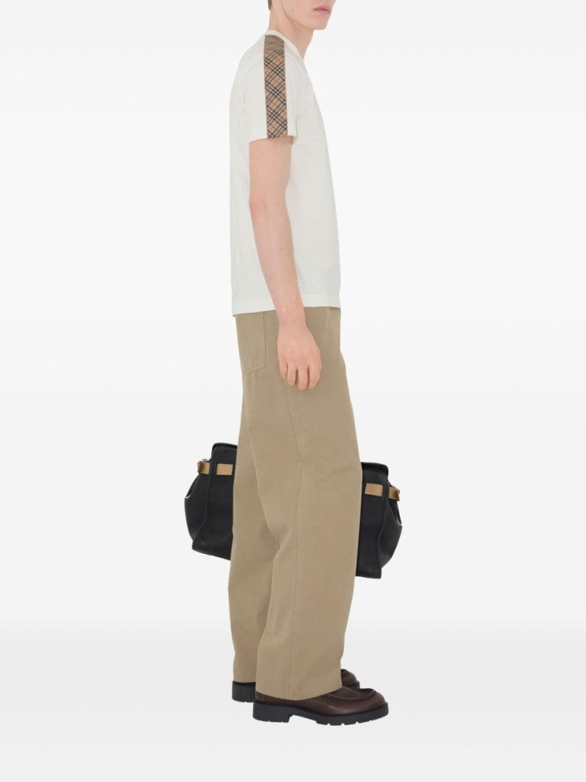 Burberry T-Shirt With Check Detail