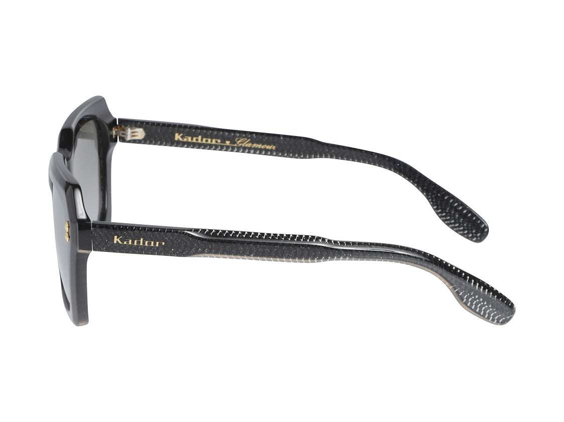 Kador Black Klara Glamour Oversized Square Sunglasses