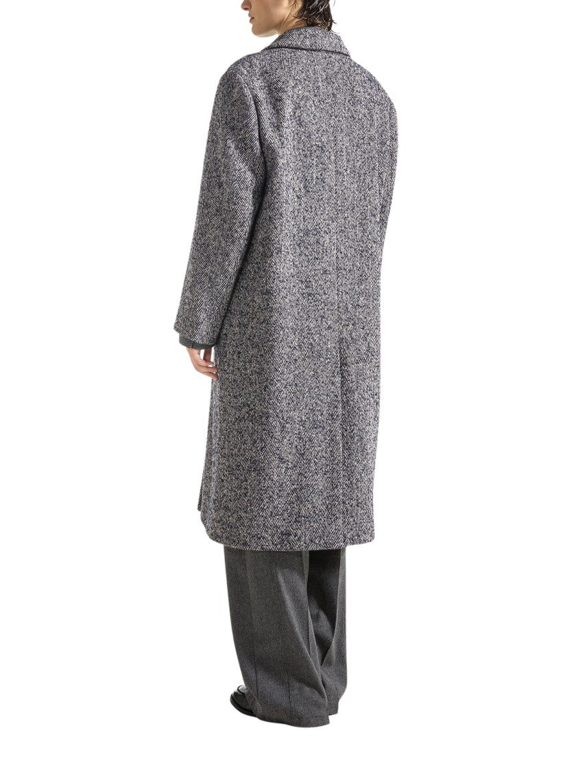 Seventy Venezia Herringbone Wool-Blend Double-Breasted Coat