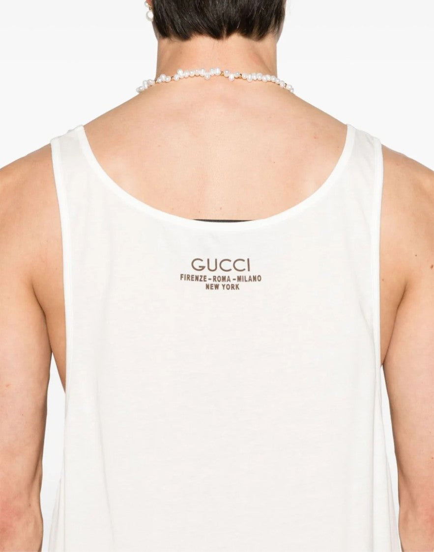 Gucci Scoop-Neck Logo Tank Top