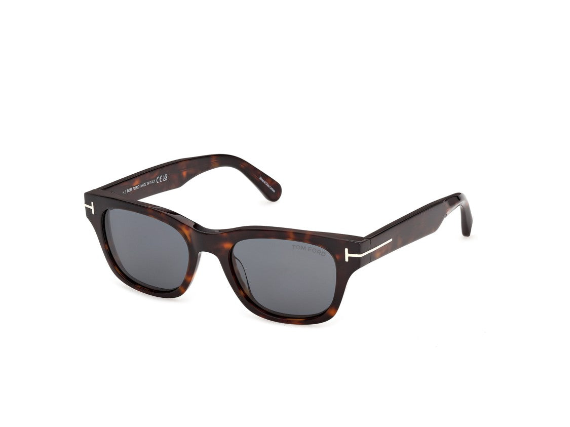 Tom Ford Tortoiseshell Ft1357 Square Frame Metallic Sunglasses