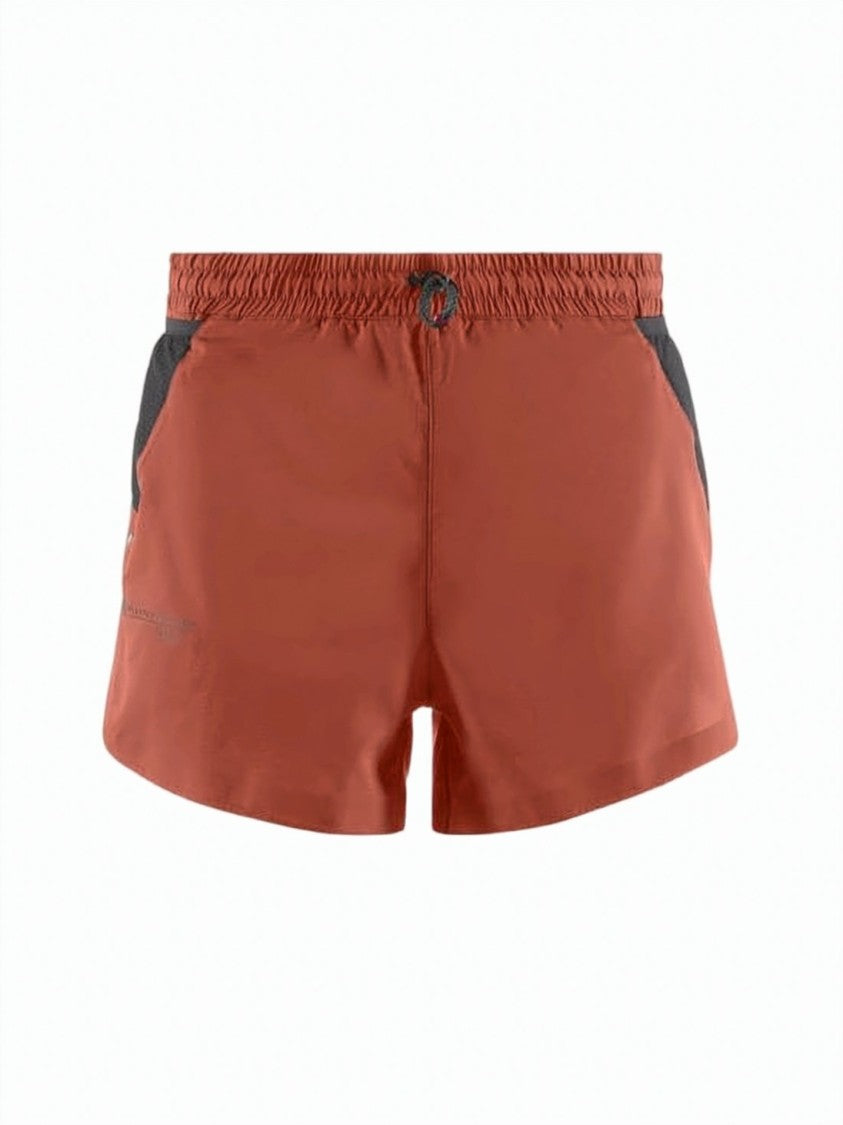 Klattermusen Streamlined Orange Shorts With Drawstring Waistband