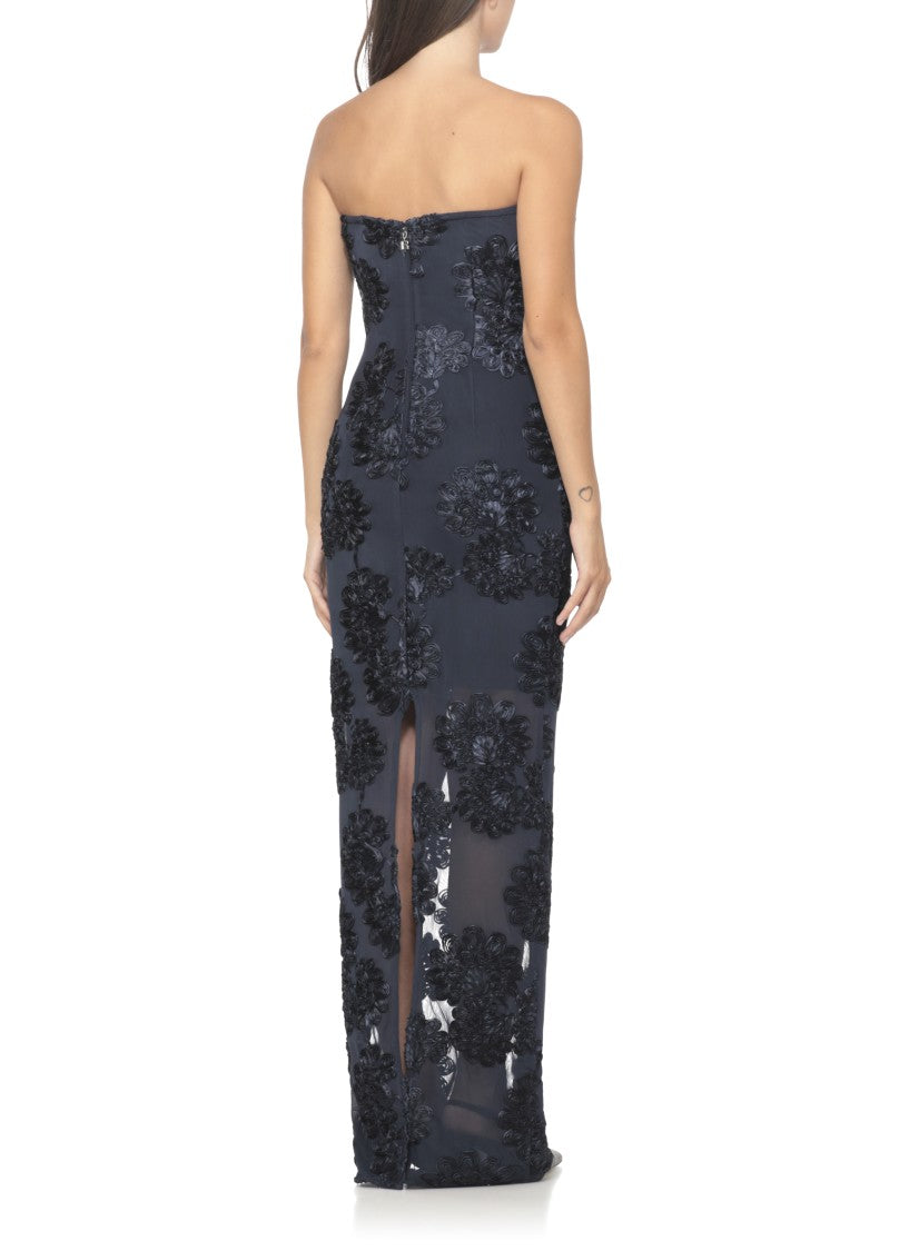 Rotate Tulle Dress With All-Over Rose Details