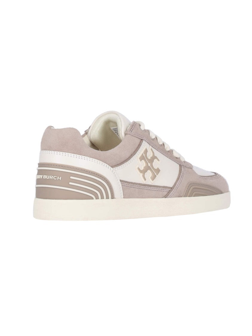 Tory Burch Clover Court' Taupe Nappa Sneakers – Taupe