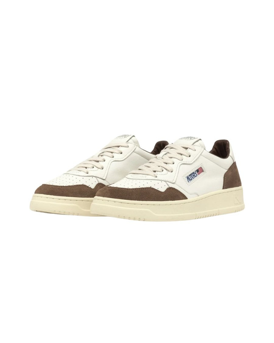 Autry Medalist Low Goat Leather And Suede Sneakers