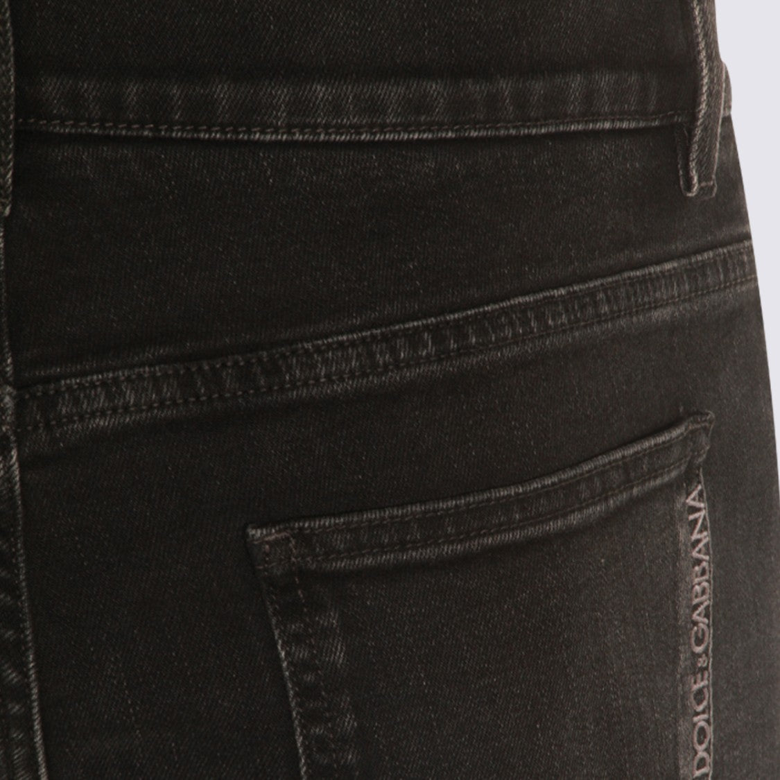 Dolce & Gabbana Slim Fit Dark Wash Denim Jeans With Classic Five-Pocket Design