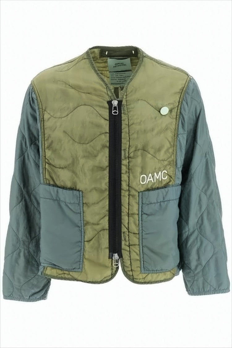 Oamc Boxy Quilted Jacket With Bold Back Detail