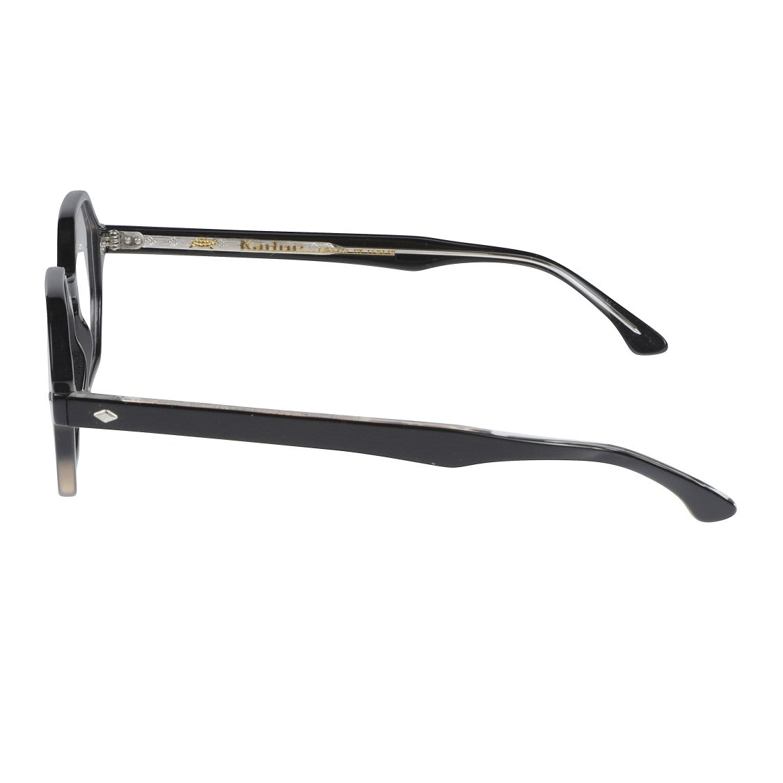 Kador Octagon Octagonal Frame Eyeglasses With Silver Accents