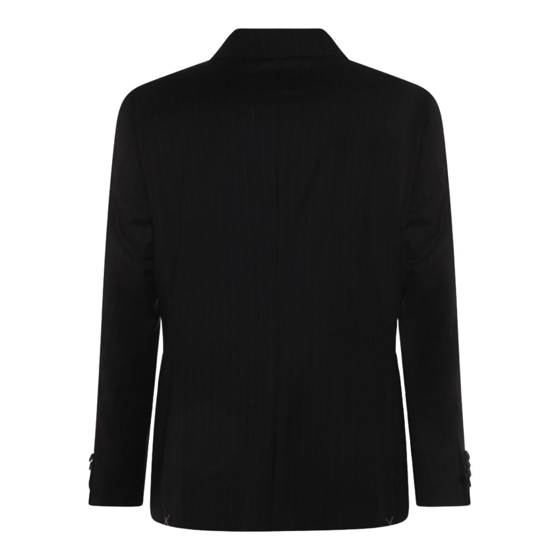 Canali Black Pinstriped Suit Jacket With Tailored Fit