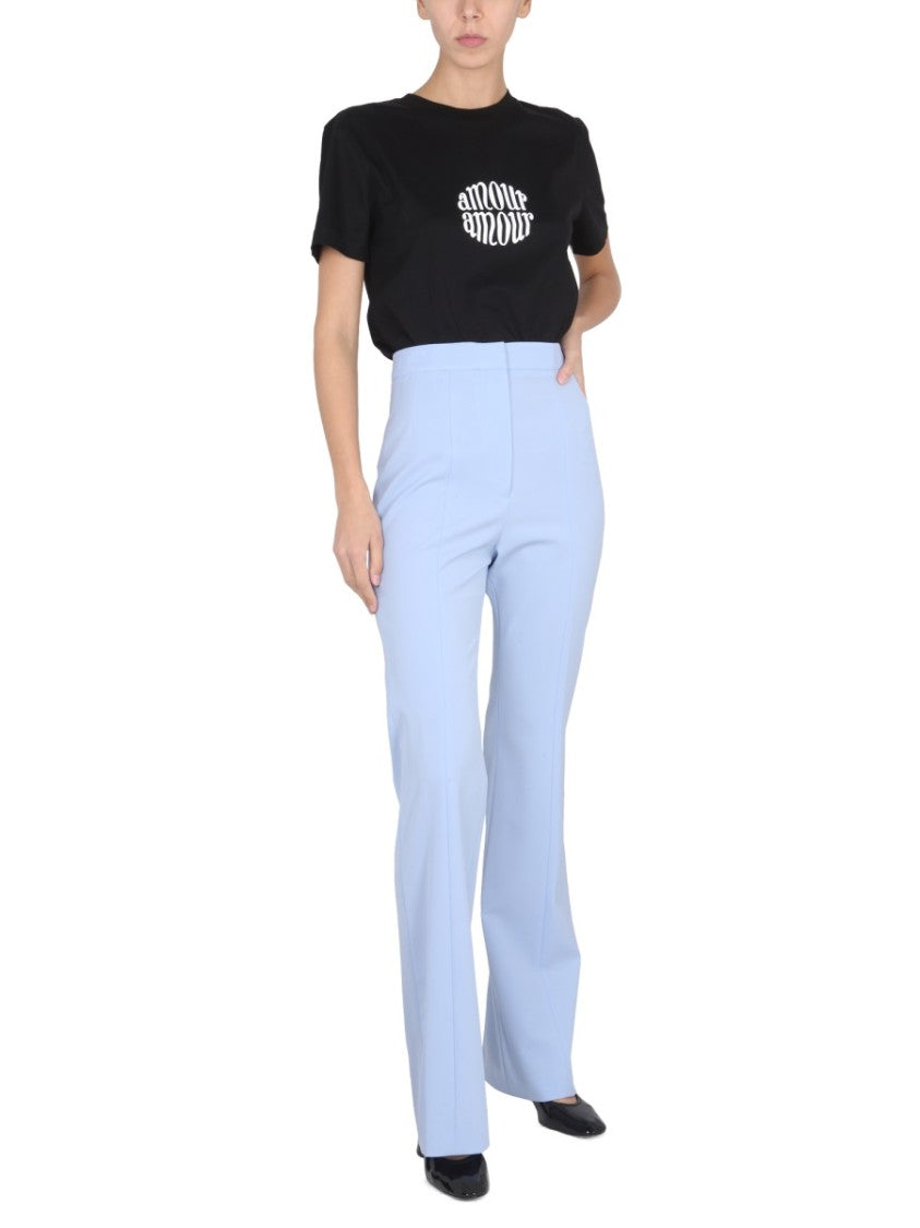 Patou High-Waisted Straight-Leg Wool Pants