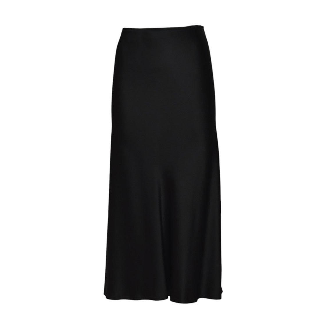 Maison Margiela Black Viscose Satin Long Skirt