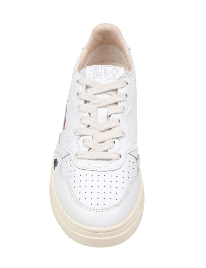Autry Medalist Low Leather Sneakers, White
