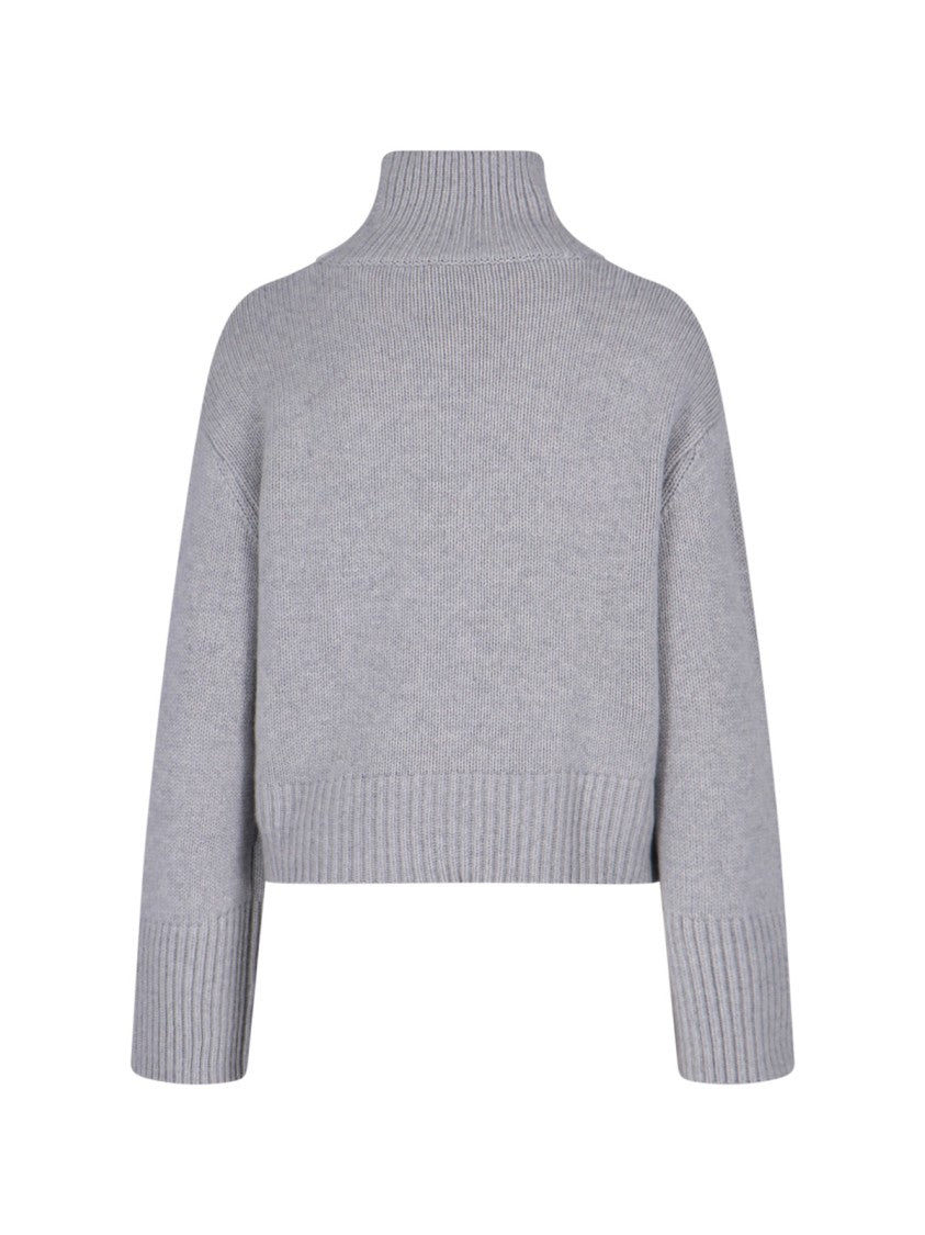 Lisa Yang Cropped Sweater With High Ribbed Turtleneck