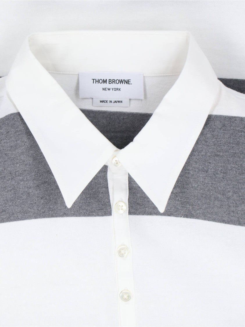 Thom Browne 4-Bar' Rugby Polo Shirt – White