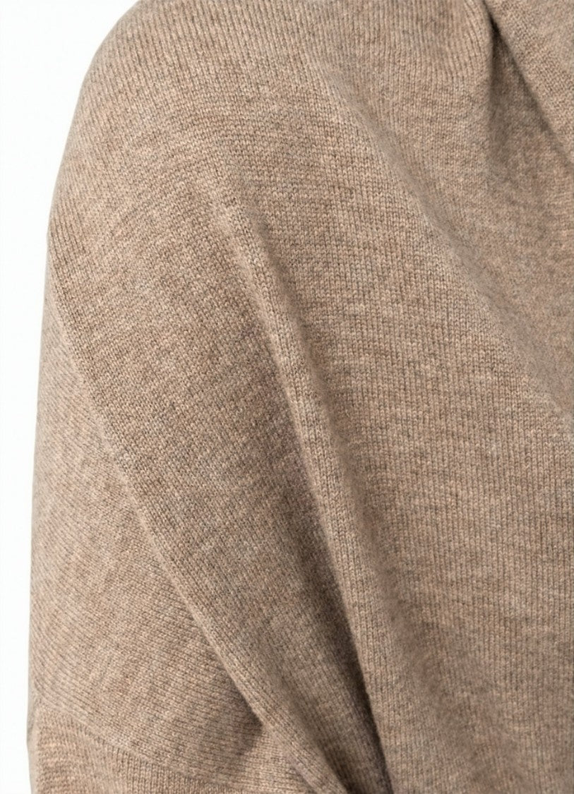 Alpha Studio Merino Cashmere Shawl-Collar Belted Cardigan